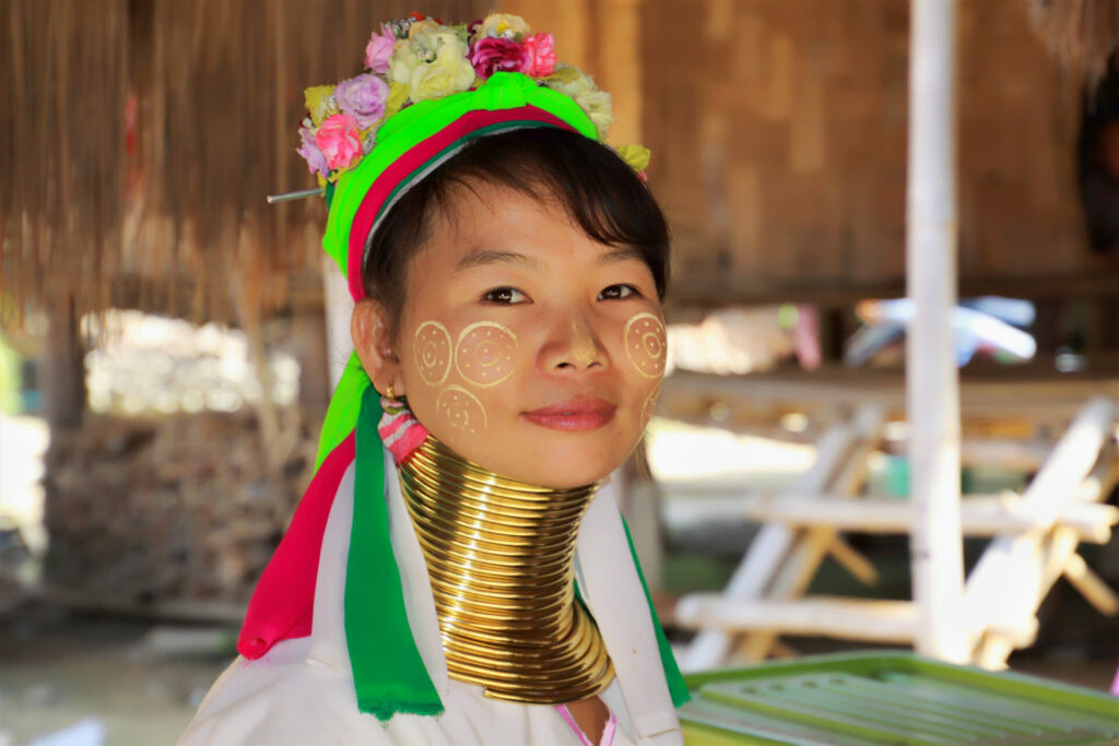 Portrait of longneck woman